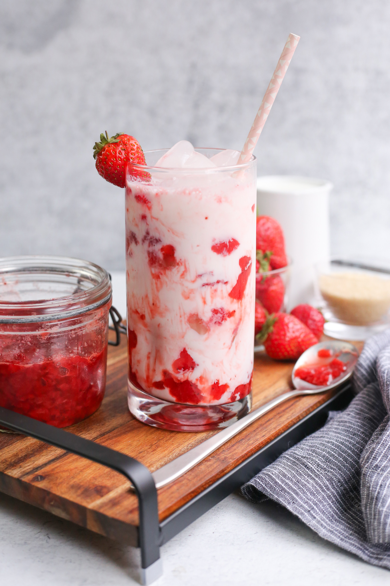 Grown-Up Strawberry Milk: Fresh Berries & Creamy Whole Milk